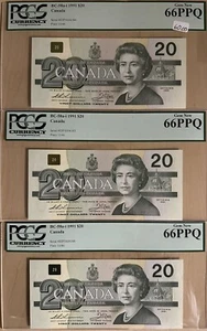 BC-58a-i 1991 Bank Of Canada $20 Bank Note - Bird Series A4 - Picture 1 of 5