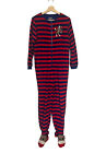 Nick & Nora Sock Monkey One Piece Pajamas Sleepwear Footed Adult Small Full Zip