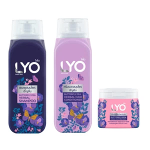 LYO Butterfly Pea Herbal Shampoo 200ml / Conditioner 200ml / Treatment 200ml. - Picture 1 of 2