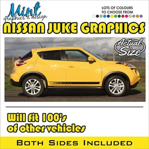 Calcomanías NISSAN JUKE Rayas Laterales JDM Nismo Pegatinas Gráficos TEKNA GRATIS P&P 006 - Imagen 1 de 4