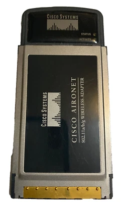 CISCO  AIR-CB21AG-A-K9 802.11A/B/G Wireless PCMCIA Cardbus Laptop Adapter  Card - Image 1 of 2