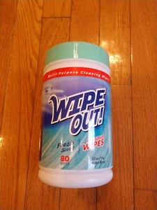 New, Sealed - Wipe Out! Wipes, 80 count, fresh scent - Picture 1 of 5