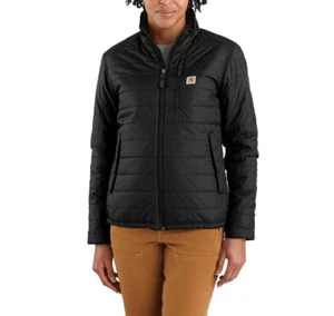 Carhartt Gilliam Women’s Rain Defender Black Jacket Medium New With Tags - Picture 1 of 7