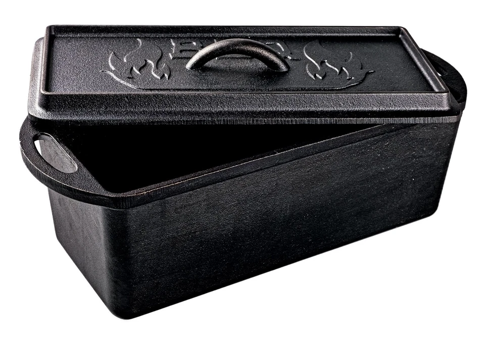 KOPP VERLAG Dutch Oven Kastenform aus Gusseisen inkl. Deckel 3 l Kochen Backen Grillen