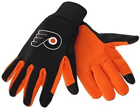 Philadelphia Flyers Texting Gloves NEW One Size Fits Most FOCO Cover