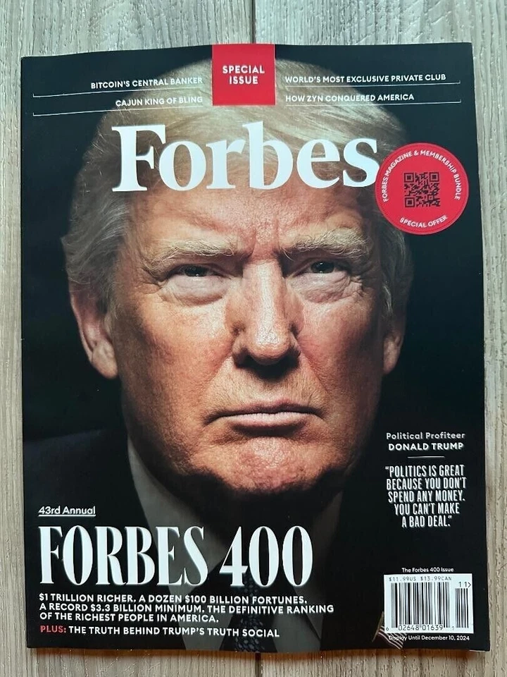 FORBES Mag, Fall 2024 - DONALD TRUMP 43rd Annual Forbes 400 Special Issue - Image 1 of 1