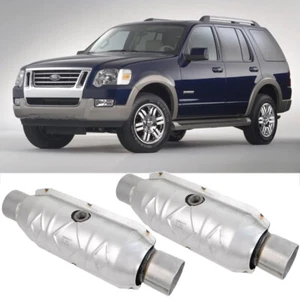 Pair of 2.5" Inlet/Outlet Car Catalytic Converter For Ford Explorer 4.6L 5.0L - Picture 1 of 19