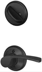 Schlage F59-MER-LH Merano Left Handed Single Cylinder Interior - Black - Picture 1 of 5