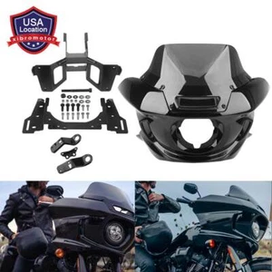 Front Headlight Fairing Windshield & Bracket Fit For Harley Low Rider ST 2022-Up - Picture 1 of 20