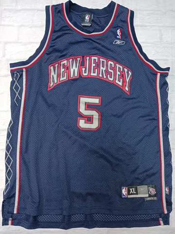 Reebok Vintage NBA New Jersey Nets Jersey 5 Kidd in Blue Size XL Cover
