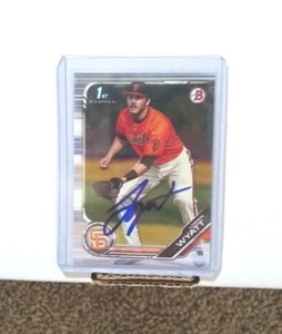 Logan Wyatt Signed IP 2019 Bowman Draft Rc Rookie Card Auto Giants Prospect