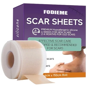 Silicone Scar Sheets (1.6''X60''Roll-1.5M),Reusable Silicone Scar Tape for Surgi - Picture 1 of 12