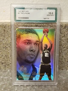 ☆HOF☆☆TIM☆DUNCAN☆ ☆☆1997-98☆☆FLAIR☆☆#5☆☆☆GEM MINT 💎 💎☆☆☆10☆☆ROW 3☆☆☆ - Picture 1 of 6