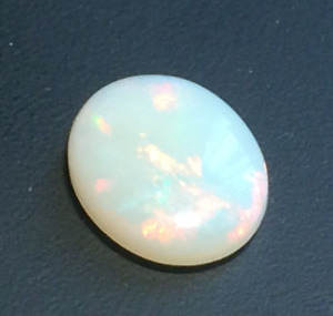 Solid Australian White Opal Nice Displays of All Colours  11 x9 x 3 mm 1.85ct