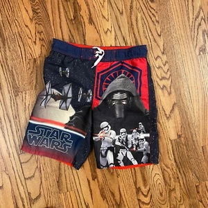 Star wars Kylo Ren Black Red boy Swim Trunks Swimwear boys size 10/12 - Picture 1 of 4