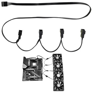 4-Pin PWM Lüfter Splitter Kabel, 26,5 cm Lüfter Splitter Y Kabel für Desktop Com - Bild 1 von 6