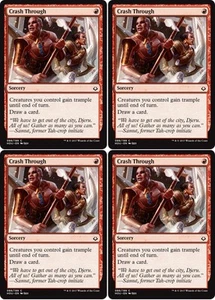 MTG - 4x CRASH THROUGH - Hour of Devastation (C) - Picture 1 of 1