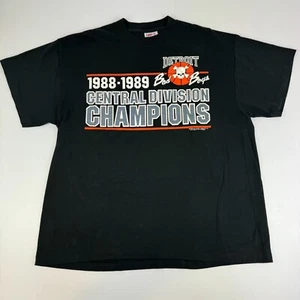 Vintage 1989 Detroit Bad Boys Mens Size XL Division Champions T Shirt Pistons - Picture 1 of 7