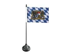Tischflagge Deutschland Bayern Freistaat bayerische Tischfahne 10x15cm - Picture 1 of 1