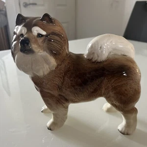 Collectible Vintage Large Coopercraft Melba Ware Chow Chow Dog Figurine - Foto 1 di 4