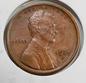 1925-D Lincoln Wheat Cent in AU Condition KM#132 (485) - Picture 1 of 2