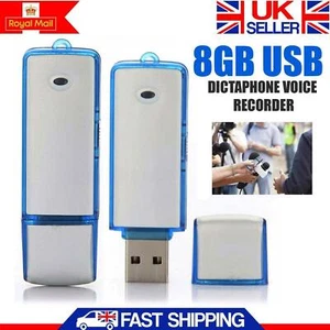 2in1 8GB Digital Voice Recorder Dictaphone & USB Flash Drive Memory Stick New UK - Picture 1 of 11