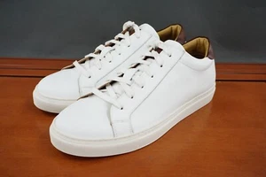 Zapato Deportivo Informal Cómodo To Boot New York Devin Para Hombre 8 Cuero Blanco Con Cordones - Imagen 1 de 11