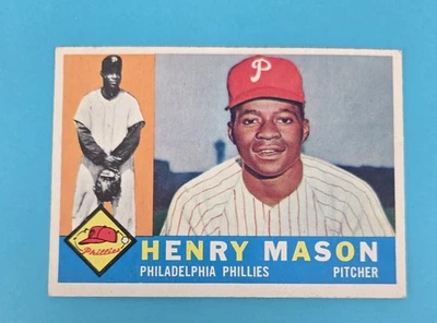 1960 Topps RC #331 Henry Mason Philadelphia Phillies BASEBALL Card 4G - Image 1 of 2