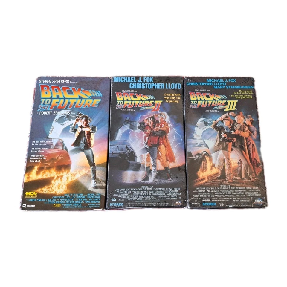 Back to the Future I, II, III Trilogy 1 2 3 Michael J. Fox- 3 VHS Lot Set - Image 1 of 4