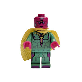 LEGO Marvel Vision Minifigure sh0303 Civil War 76067 YELLOW STONE MIND STONE CAP
