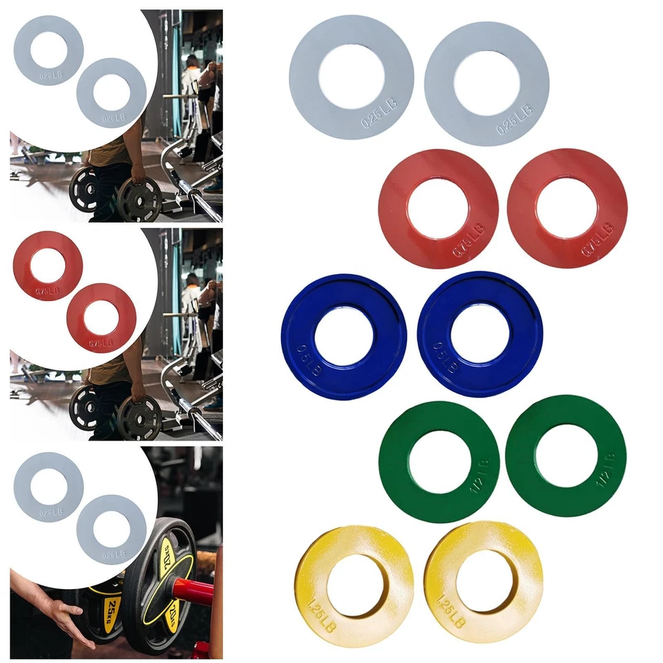 2x Fractional Weight Plates Small Change Plates Color Coded for Home Gym - Image 1 of 1