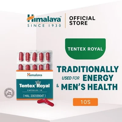 Himalaya Tentex Royal 10’s Herbal Men’s Vitality & Energy Endurance Support Foto 1 de 4