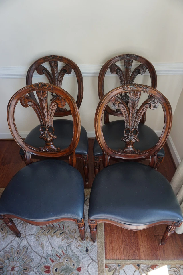 Set of 4 Henredon Plum Back Regency Dining Room Chairs - Image 1 of 4