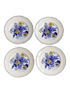 Enoch Wedgwood Surrey Blue Yellow Set of 4 Plates 5-3/4” Excellent Used Condit. - Picture 1 of 2