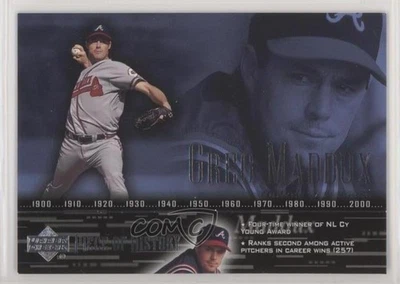 2002 Upper Deck Piece Of History Greg Maddux #50 HOF - Image 1 of 2