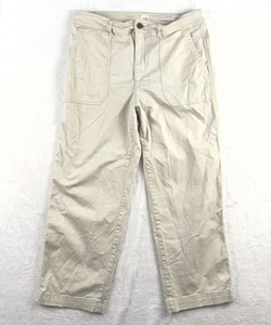 GAP Girlfriend Khakis Size 12 Stretch Beige / Off-White High Rise - Picture 1 of 6