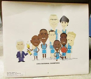 1993 North Carolina NCAA Basketball Champions Litho Druck - Mike Lassiter Künstler - Bild 1 von 5