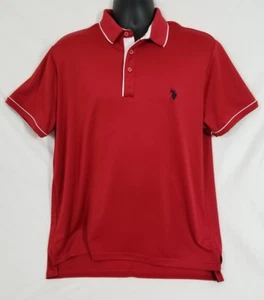 US Polo Assn. Rotes Herren Kurzarm Poloshirt Größe L - Bild 1 von 5