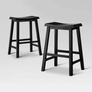 Threshold 2 Trenton 24 inch Counter Stool Black - Picture 1 of 1