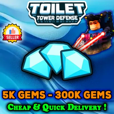 Toilet Tower Defense Roblox | TTD | 💎 5K 50K 100K 300K Gems | SAME DAY DELIVERY