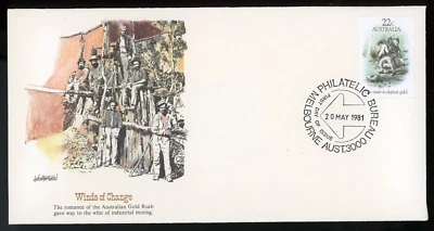 AUSTRALIA 1981 FIRST DAY COVER, WINDS OF CHANGE !! N07 - Image 1 of 2