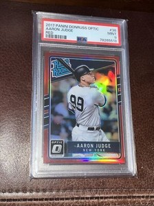 AARON JUDGE 2017 DONRUSS OPTIC RED #90 of #99 RATED ROOKIE-PSA 9 🐐