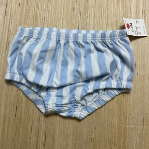 Cat & Jack Baby Striped Blue White Bloomers Shorts Diaper Cover New 0-3 Months - Picture 1 of 3