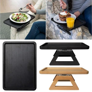 Sofa Arm Tray Table Portable Couch Space Saving Arm Rest Table Arm Clip -~On ·- - Picture 1 of 12