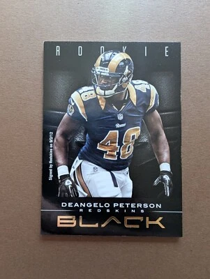 2012 Panini Black - Rookie #127 Deangelo Peterson /349 (RC) - Image 1 of 4