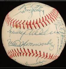 1984 Detroit Tigers Logo Baseball,  Signed By 21. Tram, Sparky, Willie Hernandez