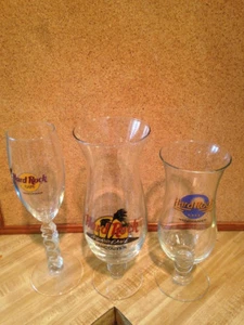 MINT! Vintage Hard Rock Pre-Unification Cafe Vancouver Canada 3 Glass Set! - Picture 1 of 5
