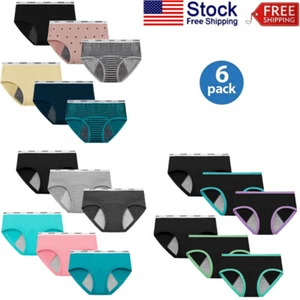 6Pcs/Set Kids Girls Panties Briefs Underwear Children Teen Puberty Underpant US - Picture 1 of 16