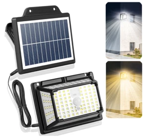 LED Solar Leuchten PIR Bewegungs Sensor 500LM Flutlicht Für Garten, Garage - Bild 1 von 14