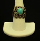 STERLING SILVER RING W/TURQUOISE 8.5  #FMR778